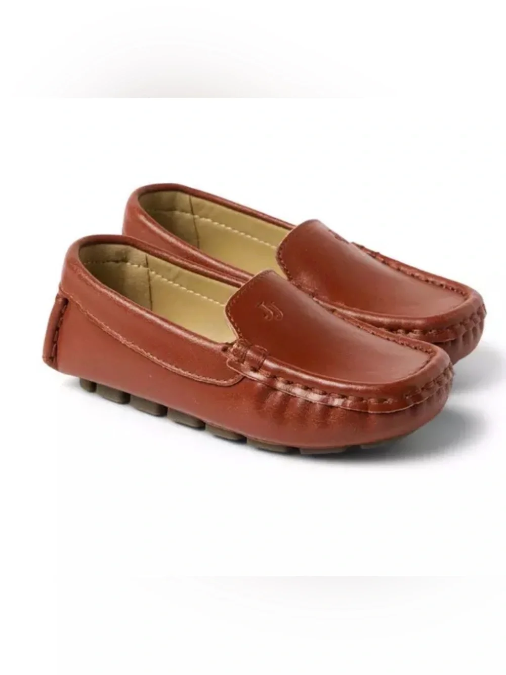 Janie and Jack Toddlers Brown Leather Driving Shoe